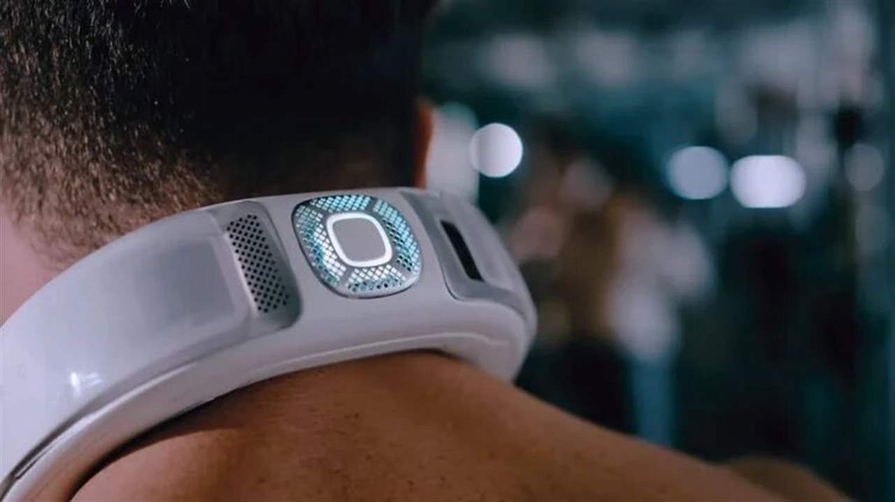 World 1st Wearable AC That Blows Cold Air Flow