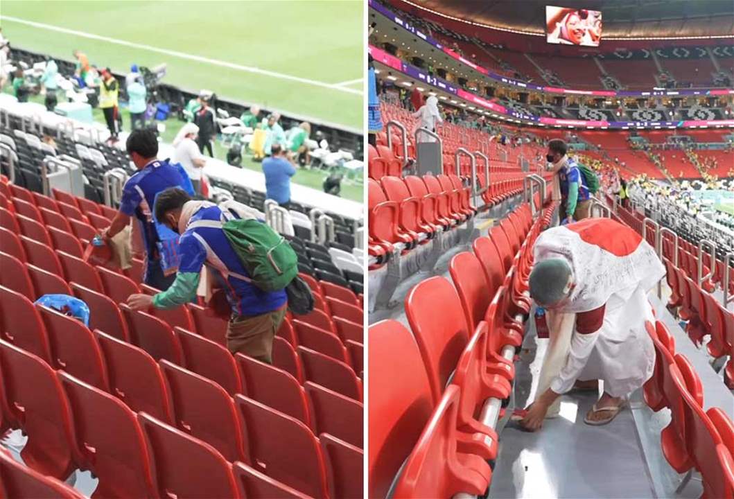 Japanese fans video of cleaning Al Bayt Stadium goes viral