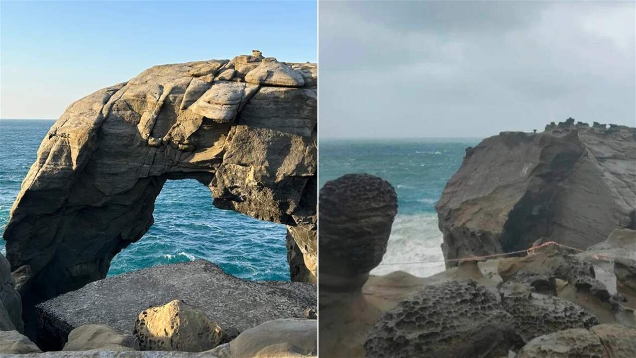 Taiwan&#39;s Iconic &#39;Elephant Trunk Rock&#39; Collapses