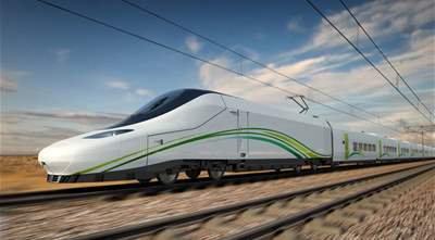 The high-speed train that zooms across the Saudi desert!